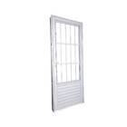 Porta Postigo de Giro Direito 1 Folha Alumínio Pintado Branco 2,15x0,84m Stander CRV