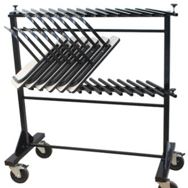 Porta Pranchetas De Cadeira Empilhável Linha Hotel Smart Preto