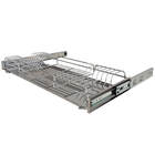 Porta Prato Suspenso Corrediça Escorredor Com Bandeja Inox