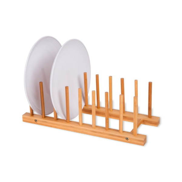 Porta Pratos De Bambu Para 6 Pratos - Ecológico E Prático