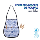 Porta Prendedor De Roupa  - Azulejo Azul