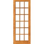 Porta Quadriculada Vidrinho - Madeira Maciça - Angelim Medida