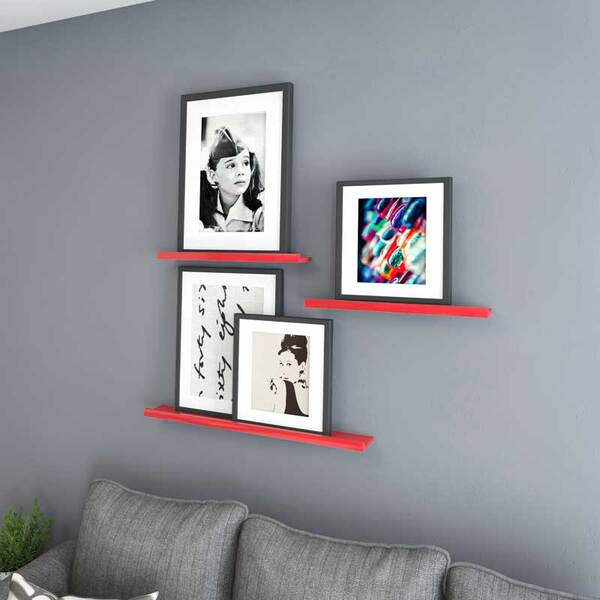 Porta Quadros Flutuante 10x90 Cms Com Suporte Incluso Pq 1090