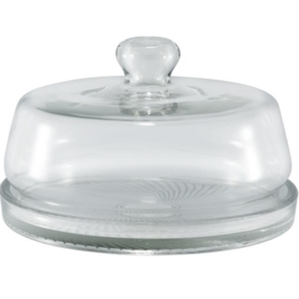 Porta Queijo / Queijeira de Vidro Transparente 20x12cm