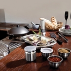 Porta Queijo Ralado Utility Em Aco Inox Com Tampa De Plastico