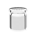 Porta Queijo Ralado Utility Em Aco Inox Com Tampa De Plastico