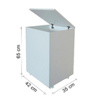 Porta Ração Caixa Dispenser Com Rodízios Pet Para Armazenar A