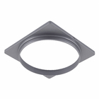 Porta Ralo Quadrado Grande Plástico Cinza 15cm Tigre