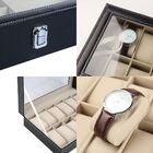 Porta Relógios Caixa Estojo Para 12 Relógios Luxo Cbrn10493