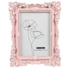 Porta Retrato 10x15cm Plástico Cazza Louvre Rosa