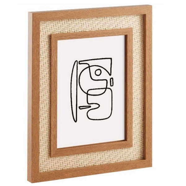 Porta-retrato 15x20 Em Mdf Com Rattan Mart 13296