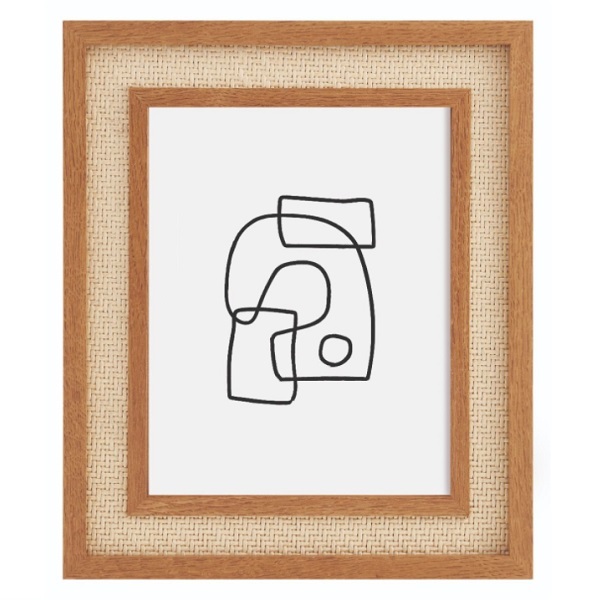 Porta-retrato 20x25 Em Mdf Com Rattan Mart 13297