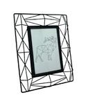 Porta Retrato 3d Preto Moderno De Metal Aramado