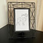 Porta Retrato 3d Preto Moderno De Metal Aramado