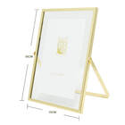 Porta Retrato Cavalete 13x18 De Metal Ouro