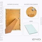 Porta Retrato/certificado 20x30 Moldura Prata Marmorizada - Q2