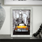 Porta Retrato/certificado 20x30 Moldura Prata Marmorizada - Q2