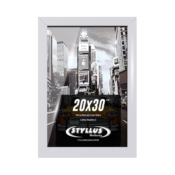 Porta Retrato/certificado 20x30cm Moldura Prata Gold - Q2