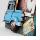 Porta-retrato Com Fusca Azul Oldway 23x18x2cm