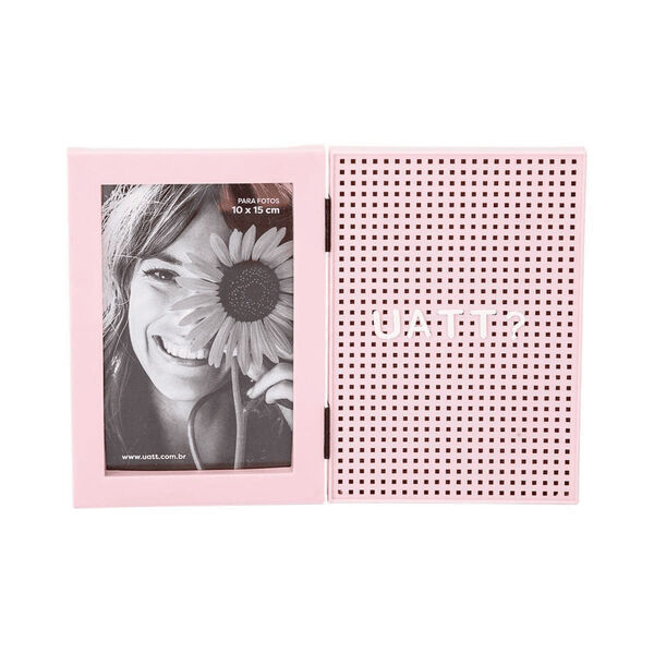 Porta Retrato Com Letreiro - Cor De Rosa (10x15)