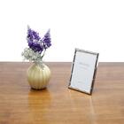 Porta Retrato De Aço Bamboo Prata 10x15cm