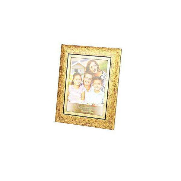 Porta-retrato De Madeira Friso Dourado 13cmx18cm Woodart 11926