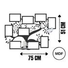 Porta Retrato De Parede Em Mdf - Cor Marrom