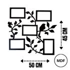 Porta Retrato De Parede Em Mdf - Cor Preta