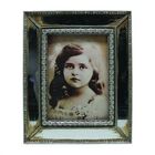 Porta Retrato De Resina C/ Acabamento Espelho E Dourado Enve