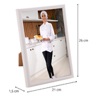 Porta Retrato Decorativo De Mesa Branco Quadrado 20x25cm - Wp