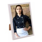 Porta Retrato Decorativo De Mesa Branco Quadrado 20x25cm - Wp