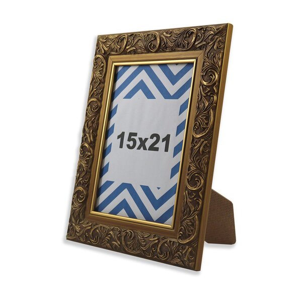 Porta-retrato Decorativo Dular Dourada Moldura Detalhada - 15