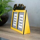 Porta-retrato Decorativo Em Mdf Amarelo Gratidão - 10x15 Cm
