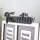 Porta-retrato Decorativo Em Mdf Branco Família - 10x15 Cm