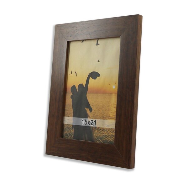 Porta-retrato Decorativo Quenn Marrom Madeira - 15x21 Cm