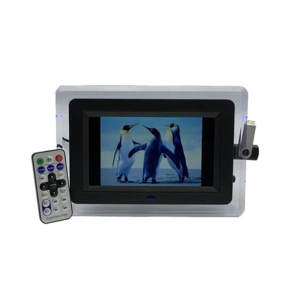 Porta Retrato Digital Tela 7 Controle Usb Sd Pendrive -preto