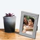 Porta-retrato Em Aço Prestige Diamont 10x15cm Prateado