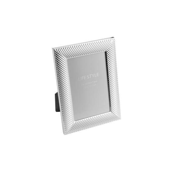 Porta-retrato Em Aço Royal Decor Thick Line 15x20cm Prateado
