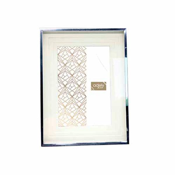 Porta-retrato Em Alumínio Adely Decor Lumini 15x20cm Prata Bo