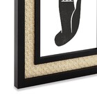 Porta Retrato Em Mdf Preto Com Rattan Palha 35x30 Cm - D'rossi