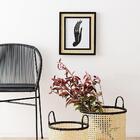 Porta Retrato Em Mdf Preto Com Rattan Palha 35x30 Cm - D'rossi