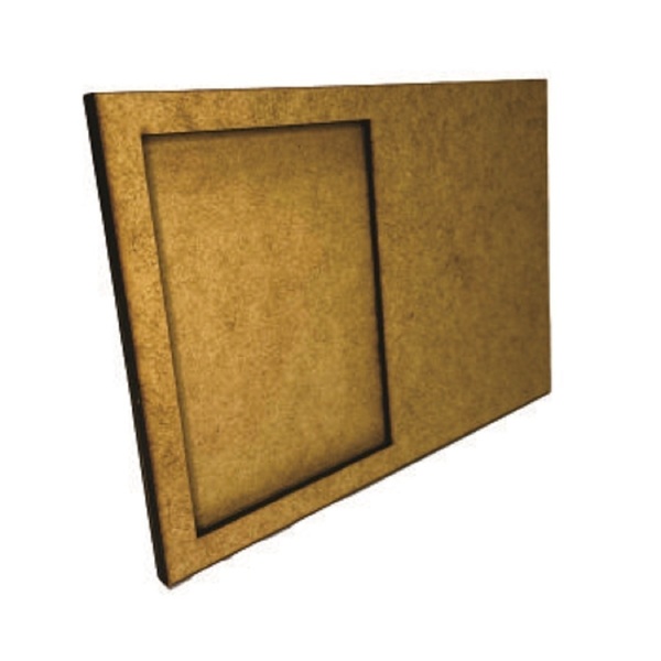 Porta Retrato Em Mdf Reto Para Recados Cru 23x16x9cm - Decorss