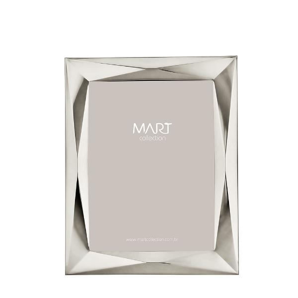 Porta-retrato Em Metal Mart 10x15cm Prata 8093