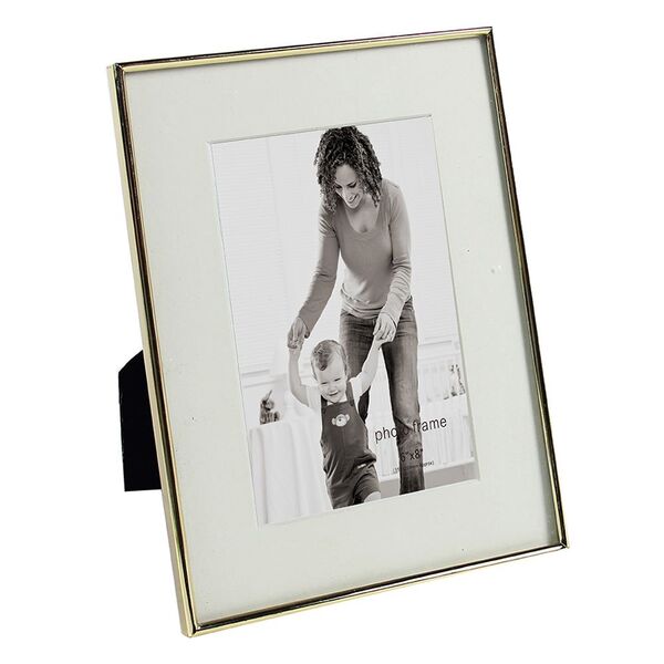 Porta Retrato Em Vidro E Metal Dourado 20 8cm X 1 5cm X 25 8