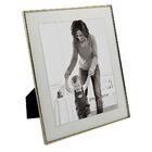 Porta Retrato Em Vidro E Metal Dourado 26cm X 1cm X 31cm