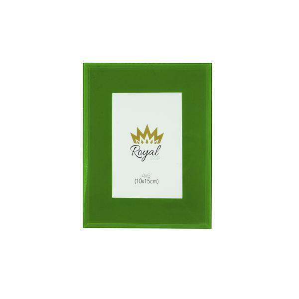 Porta-retrato Em Vidro Royal Decor 10x15cm Verde