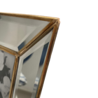 Porta Retrato Espelhado Com Detalhes Dourado Grande