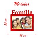 Porta Retrato Família 20x15cm Vermelho