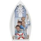 Porta Retrato Formato Barco 10x15 - Prestige - Branco / Azul