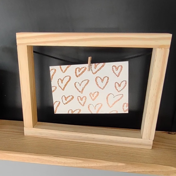 Porta Retrato Foto Quadro Madeira Moldura Varal Vazado Pregad